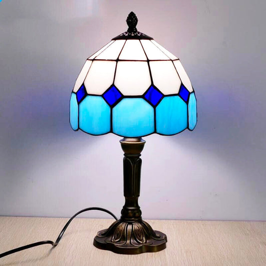 Lampe de chevet Vintage Tiffany Bleue  LampesDeChevet 1  