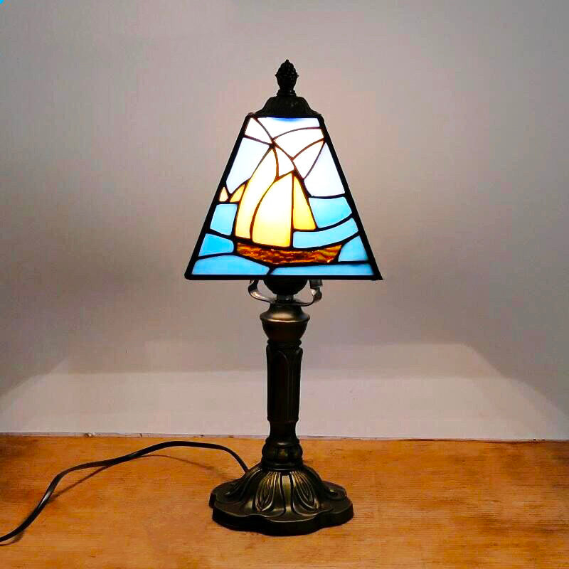 Lampe de chevet Vintage Tiffany Bleue  LampesDeChevet 5  