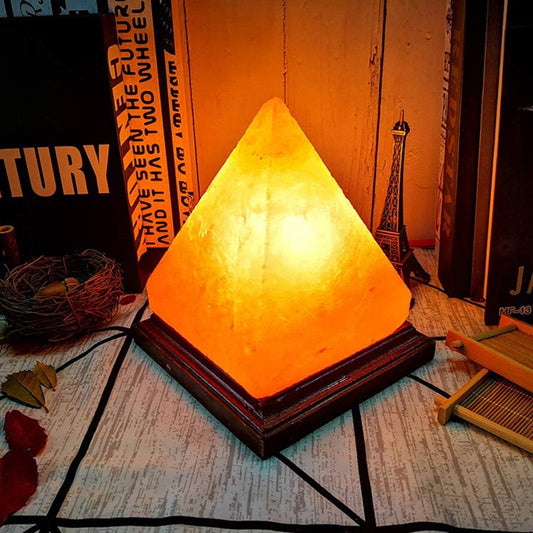 Lampe de sel Lampe de sel de cristal de l'Himalaya Lampe de roche naturelle  Chevet de nuit transfrontalière Lampe en cristal de sel